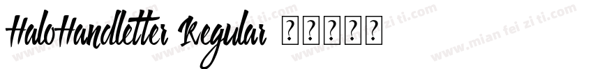HaloHandletter Regular字体转换